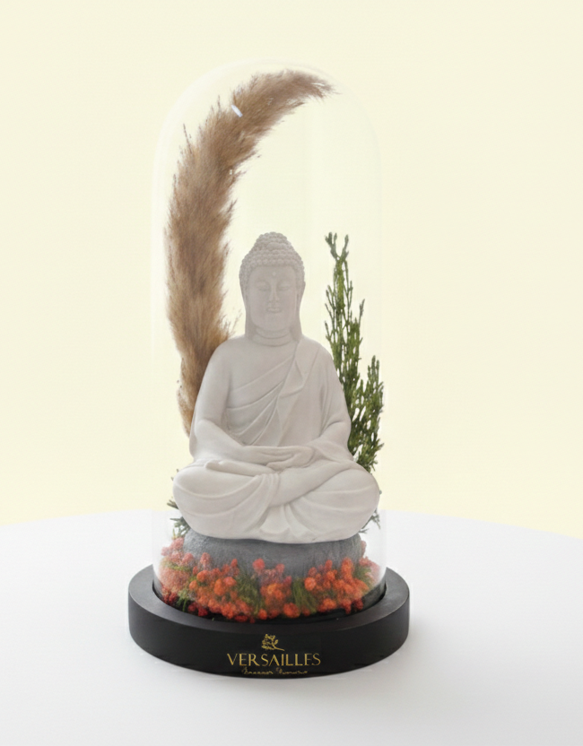 Serenity White Meditating Buddha (DM_Dv_08)