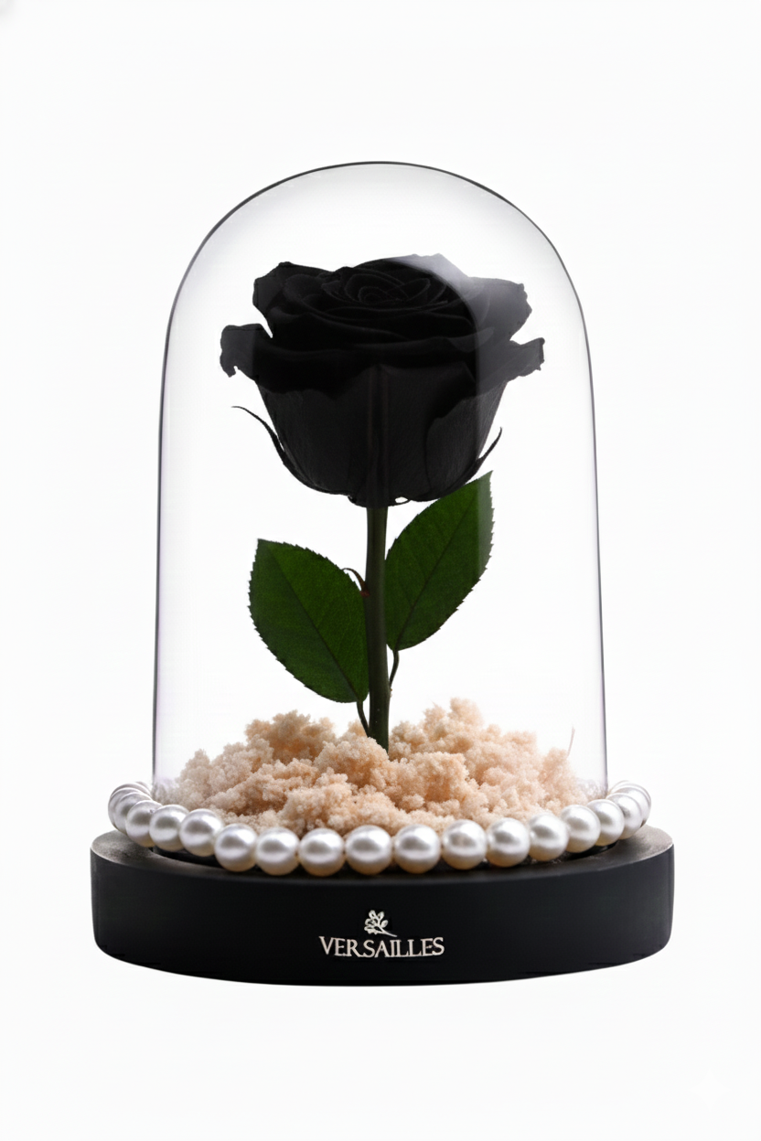 Black Rose White gypso white Beads