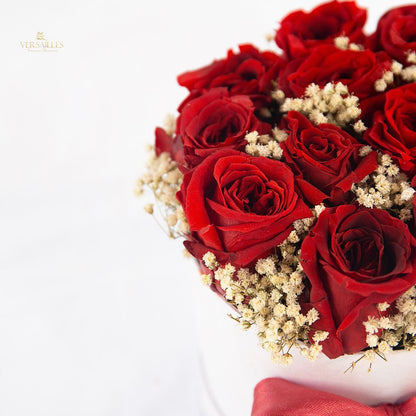 Bunch of Red Roses white Gypso