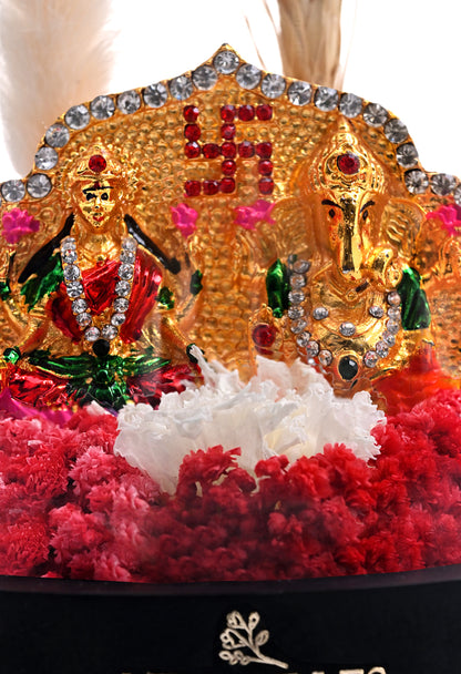 Tranquil Glow of  Lakshmi Ganesha (DS_Dv-13)