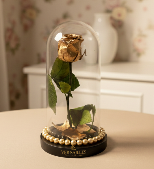 Golden Rose with Beads