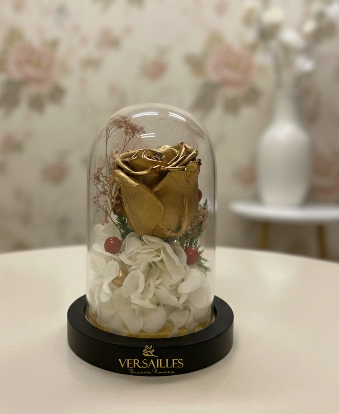 Golden Rose with Hydrangea