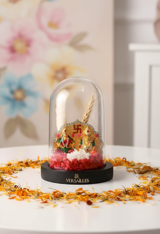 Tranquil Glow of  Lakshmi Ganesha (DS_Dv-13)