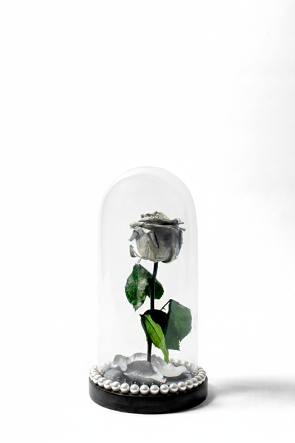 Silver Rose and Beads