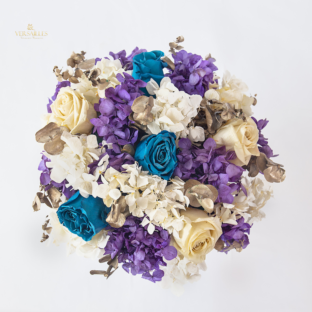 White Rose White Hydrangea Purple Hydrangea